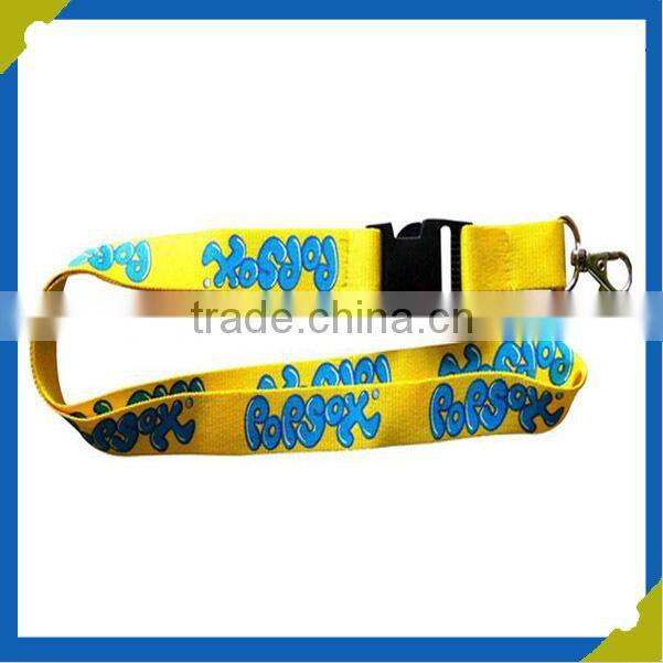 Custom logo smooth nylon detachable blank buckle lanyards