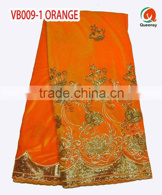 VB009-1 Latest Design Velvet Lace Fabric/George Velvet Lace For African 2015