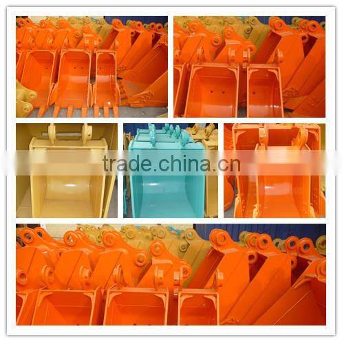 PC200 excavator bucket group with side cutters and teeth