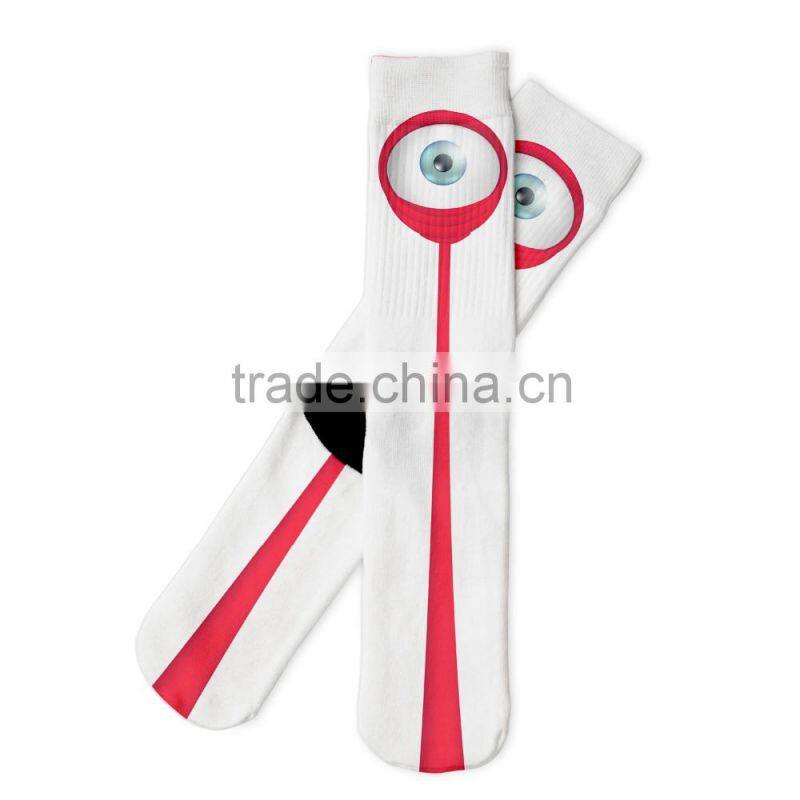 factory hot sale 3d digital full print colorful wholesale custom print socks