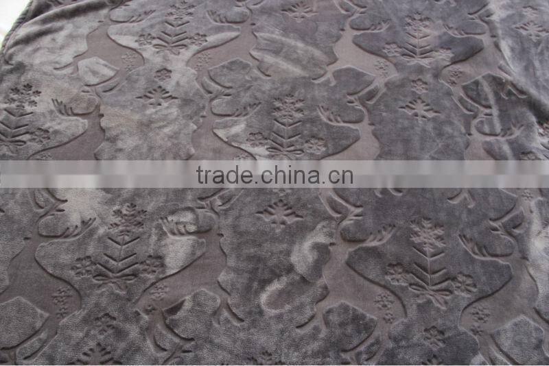 2015 New micro fiber fleece blanket/super soft flannel blanket with cutting pattern