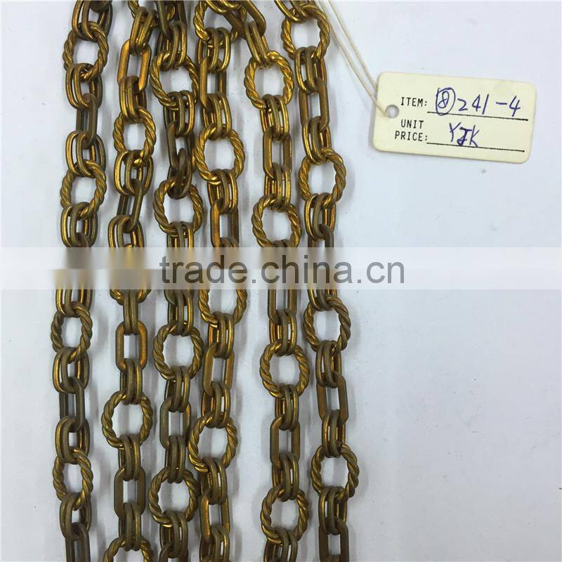 Popular decorative brass handmake chain,Square ellipse chain.Clothing chain, waist chain, bag chain, key chain