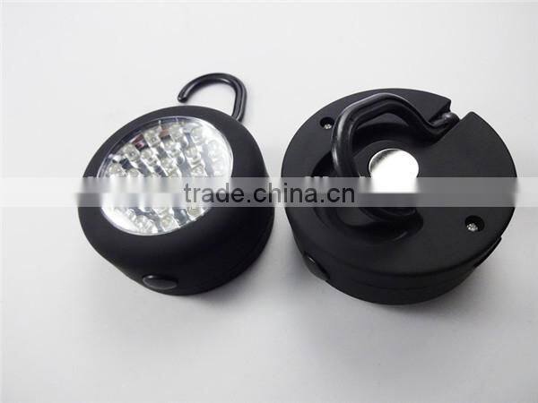 GS-4010 plastic cool 24 led small camping magnetic work light with hook