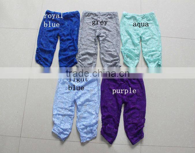 New design , petti lace legging for kids with lace ruffle