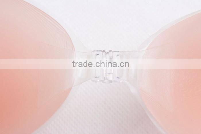 Customized Cheap Nude Ladies Sexy Fashion Seamless Bra With Clear Transparent Straps