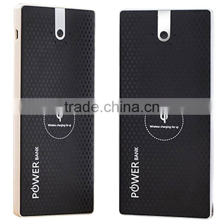 Quick charging long lasting 10000mah power banks polymer qi wireless charger