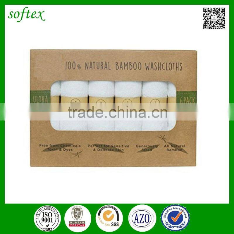Organic Soft Reusable Antibacterial bamboo washcloths manufacturer