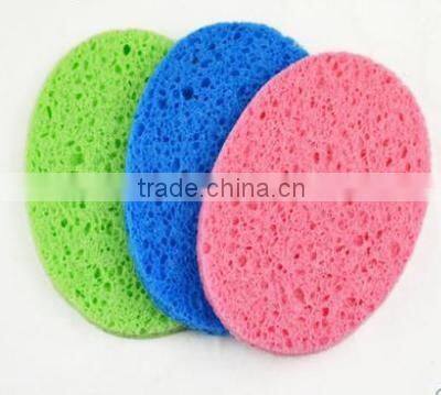Natural wood pulp cotton wash sponge soft cleansing exfoliating cleansing flutter thickening
