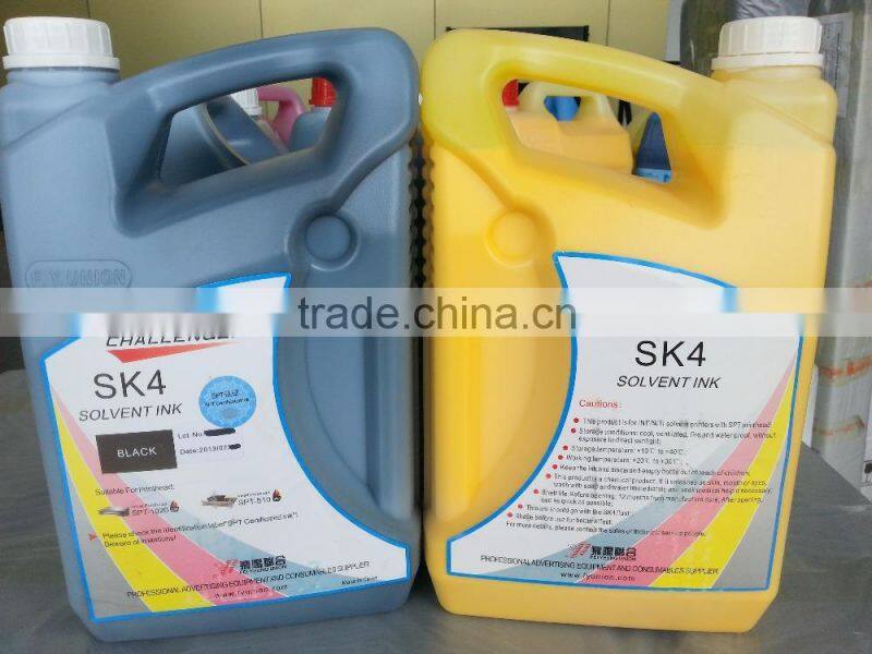 100% original Challenger ink sk4 solvent ink for spt print head