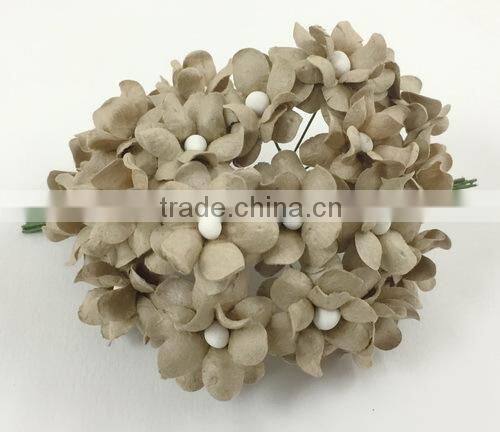 Soft Brown, Taupe Small Handmade Mulberry Paper Flower, Wedding Party, Scrap-booking Crafts, Wholesale