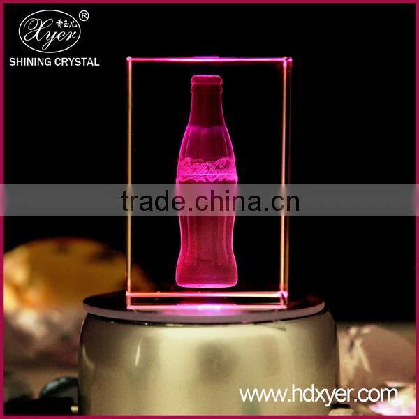 3d laser crystal light base