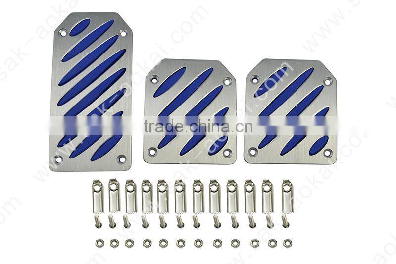 Universal Racing Sport 3pcs Non-Slip Aluminum Pedal Pad