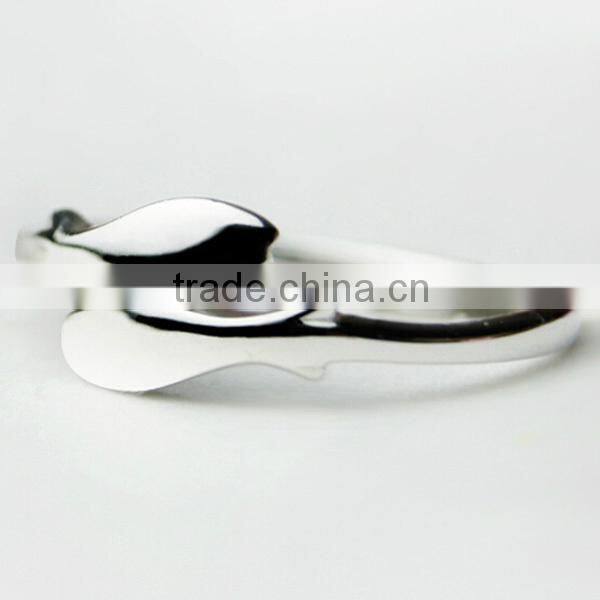 High quality cute fish plain silver rings jewellery for girls
