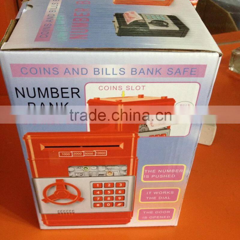 Hot sell Novelty Password Number Coin Bank Saving Money Cash Saving ATM Bank