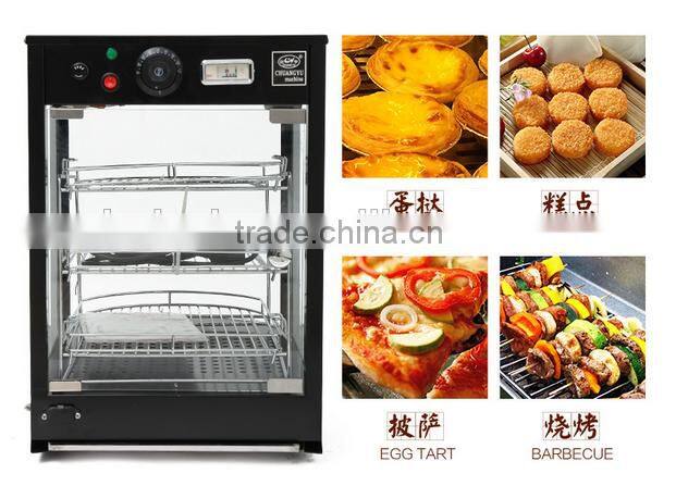 egg tart /pizza/barbecue/pastry warmer display showcase