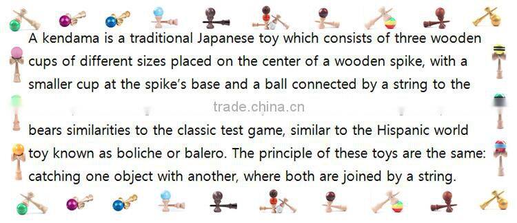 Solid Wood Beechwood Kendama Fine Polished Wooden Kendama