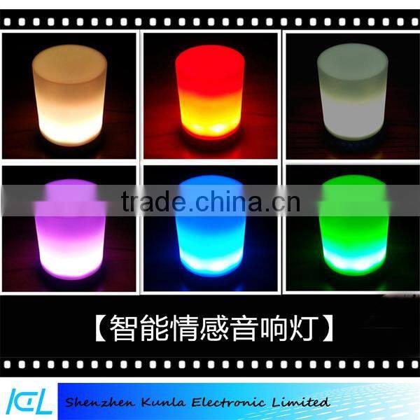 Wireless smart bluetooth lighting with speaker and alarm clock smart LED table bluetooth lamp with longtime