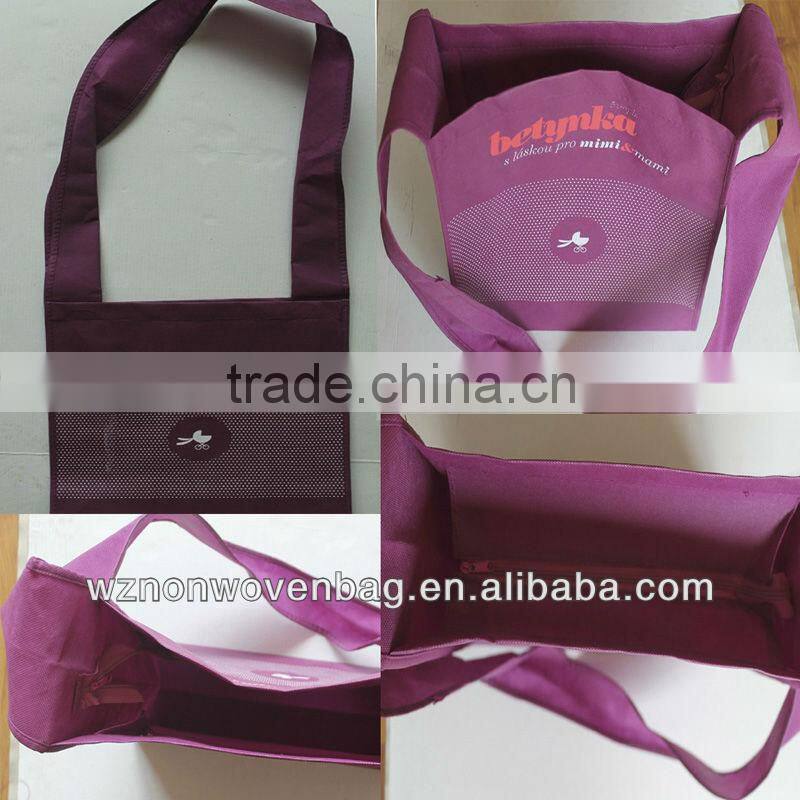 2014 eco friendly tote 80g non woven promtoin bottle bag(HL-6072)