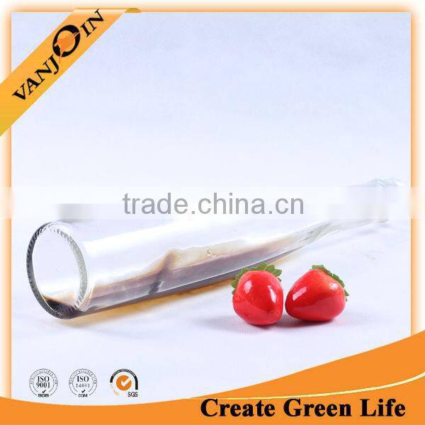 400ml custom long clear glass liquor bottle
