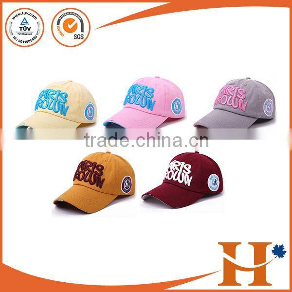 100% cotton custom kids baseball cap and hat
