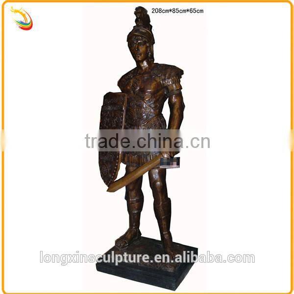 Ancient Bronze Soldier Statue Metal Cast Knight Bronze Statue