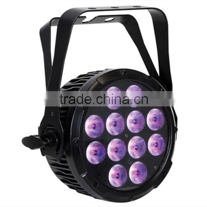 led 12*12w stage lighting led slim flat par use for show