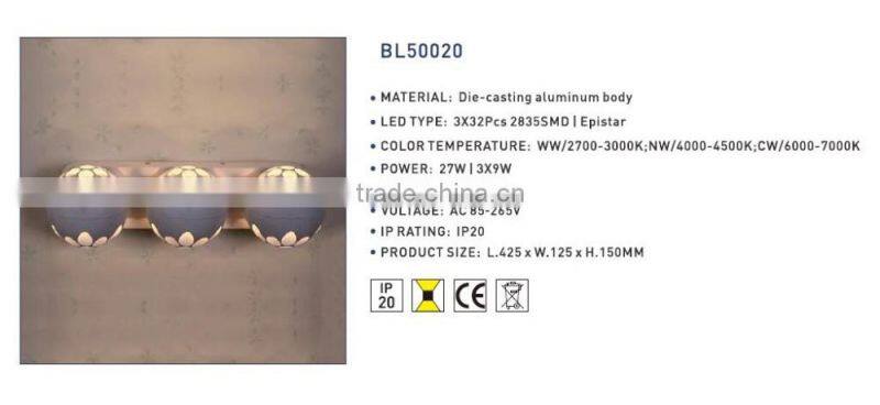 Indoor Modern Decorative Hot Sale Led Aluminium Led Wall Lamp Wall Light
