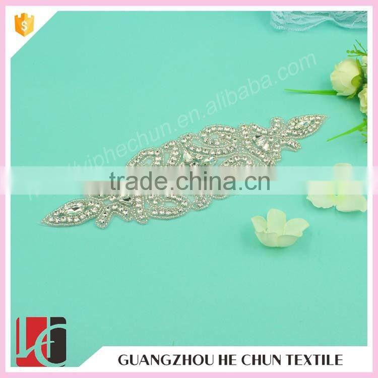 HC-3575 Hechun Sewing Bling Dimand HotFix Bead Applique Work Designs for Dresses