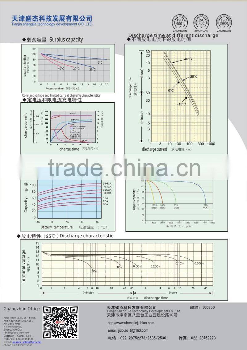 SHENGJIE VRLA DEEP CYCLE GEL SOLAR BATTERY 12V 200AH