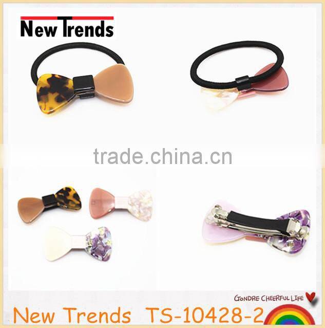 New arrival magnetic tortoise bow hair tie hair clips
