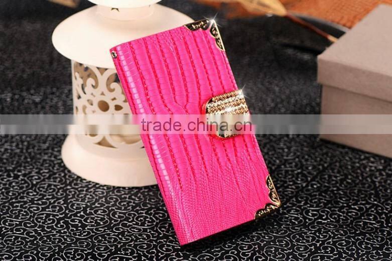 Royal Quality Crystal Magnet Leather Case For iPhone 5&5S