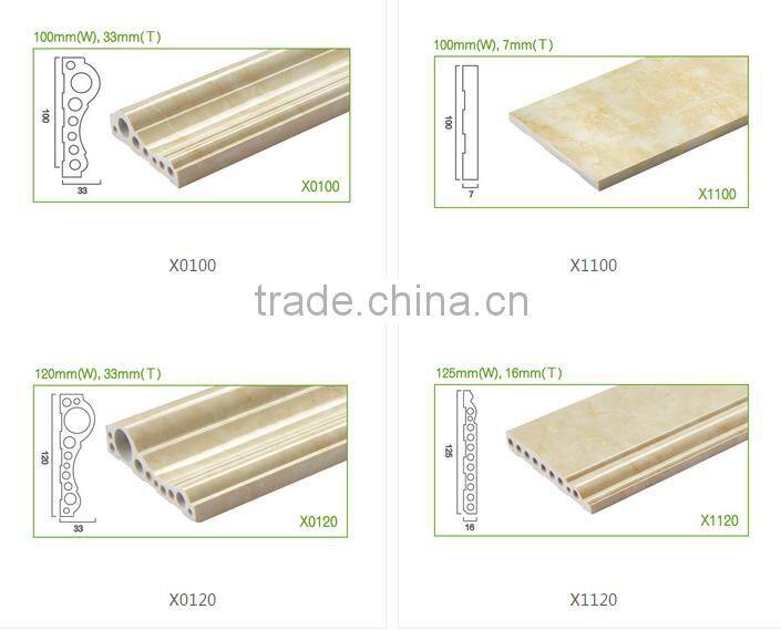 Rigid PVC Profile for indoor decoration plastic frame Profiles For sliding