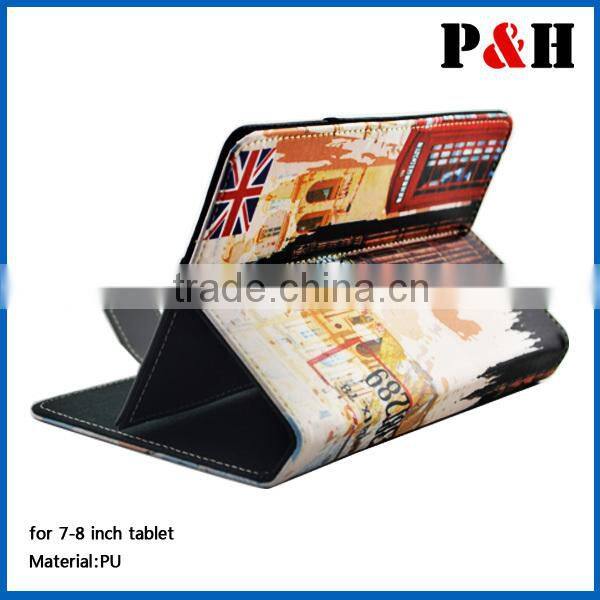 British style love Eiffel Tower Flower leather case with stand skin For ipad 2 3 4 5 mini 2