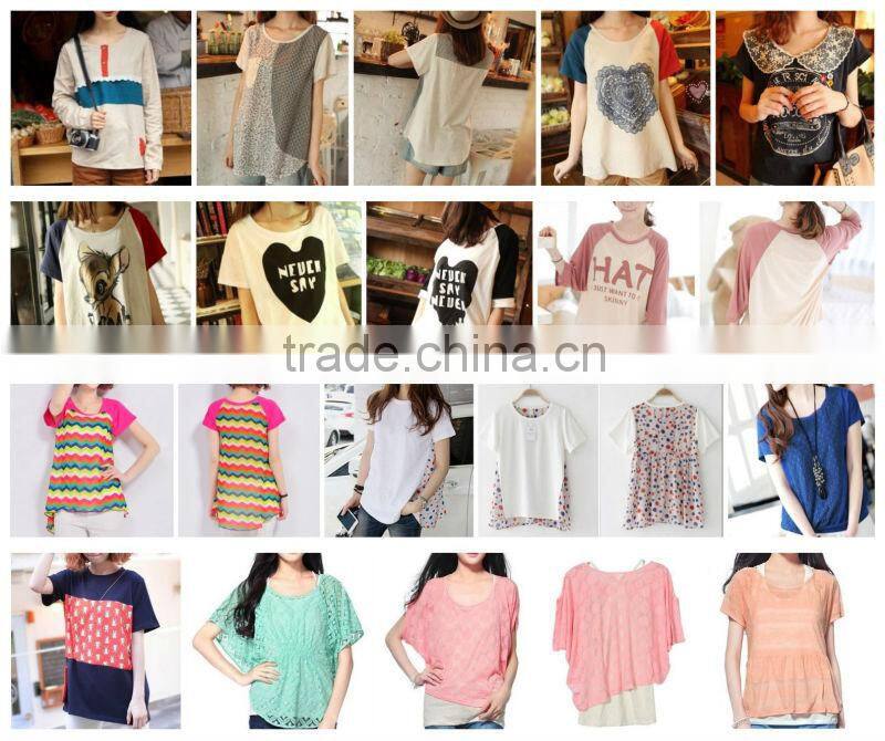 Korea British style summer clothing woman shirt t-shirts