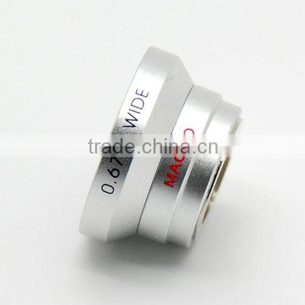 3 in 1 Universal Clip Mobile Phone Lens for iphone Samsung HTC wide angle +macro lens