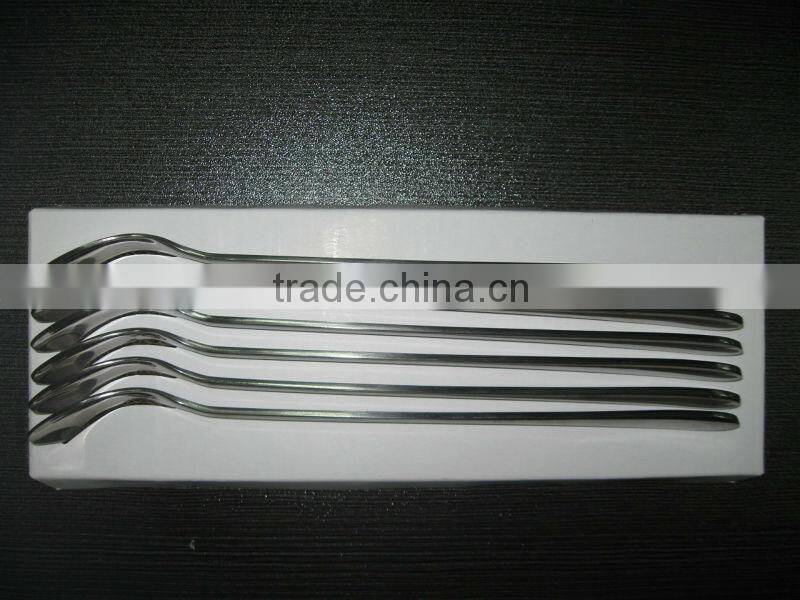 Stainless steel long handle flatware set