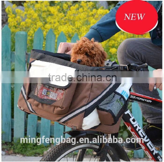 New High Quality Ventilating 600D Oxford Bicycle Pet Basket Bag and Pet Dog Cat Travel Bike Bag