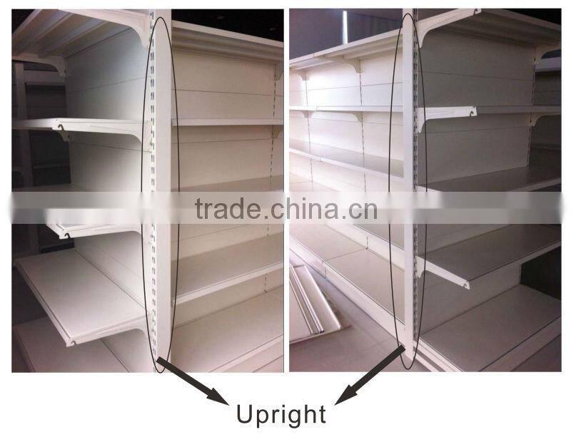 Single side Supermarket shelving, End shelves, Supermarket shelves