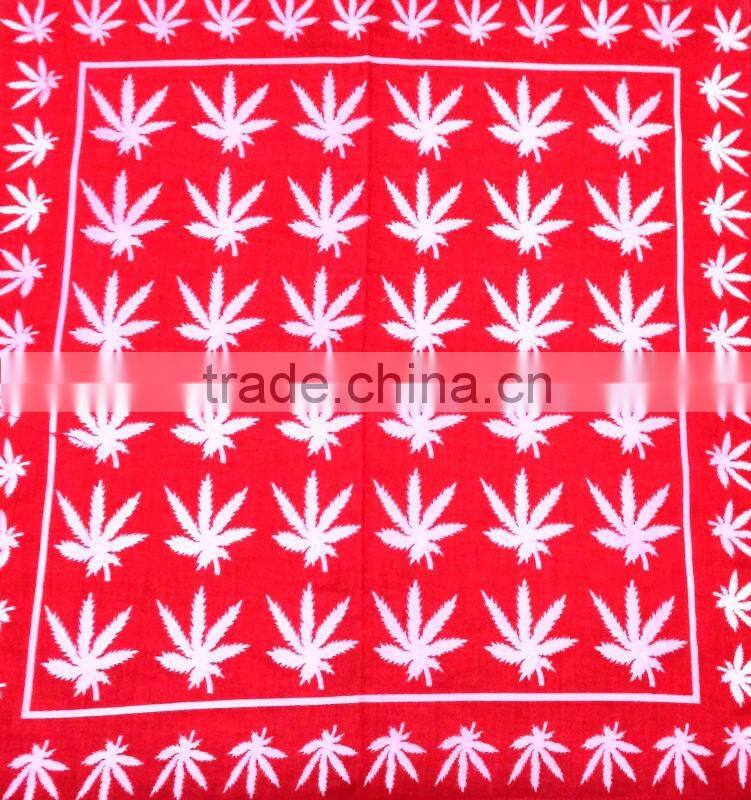 Red weed multifunctional headwear bandana
