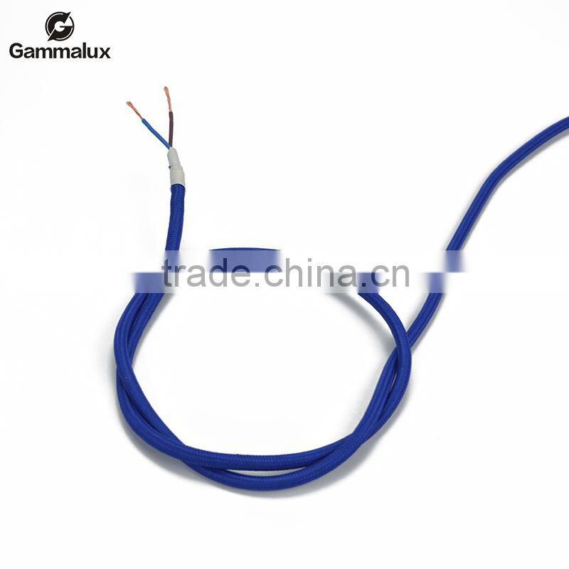 Cloth Covered Round Electrical Cord - Vintage Fabric Braid Lamp Pendant Wire