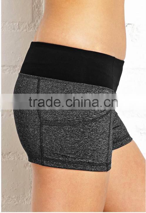 Hot selling top quality nylon and spandex wholesale sports yoga shorts