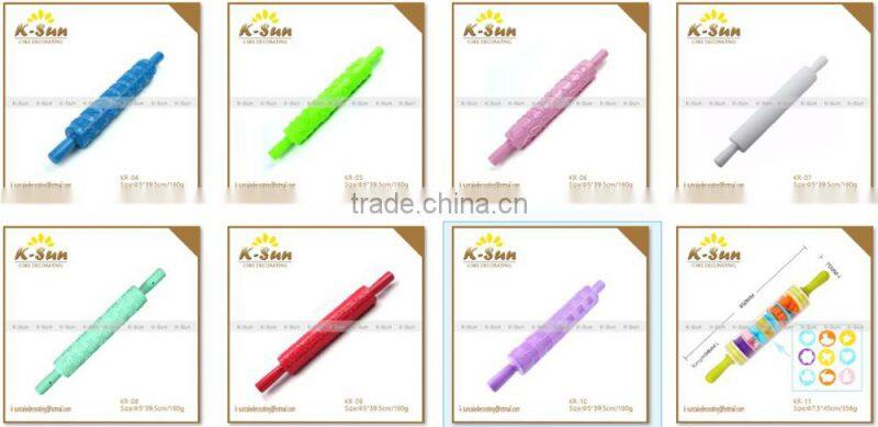 Reposteria moldes spiral pattern fondant roller decorating rolling pin