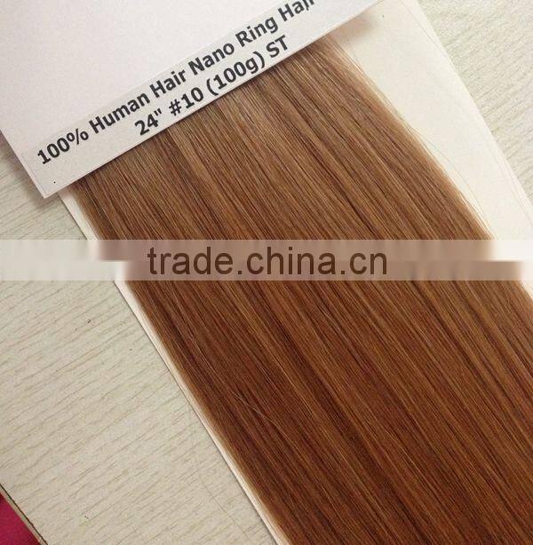 Double Drawn Nano Keratin Protein Hair Wholesale Brazilian Nano Ring Hair Extensions