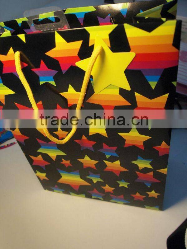 kraft polka dot paper bags