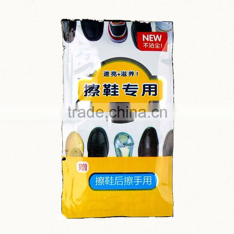 Spun lace non-woven shoes cleaning wet wipe