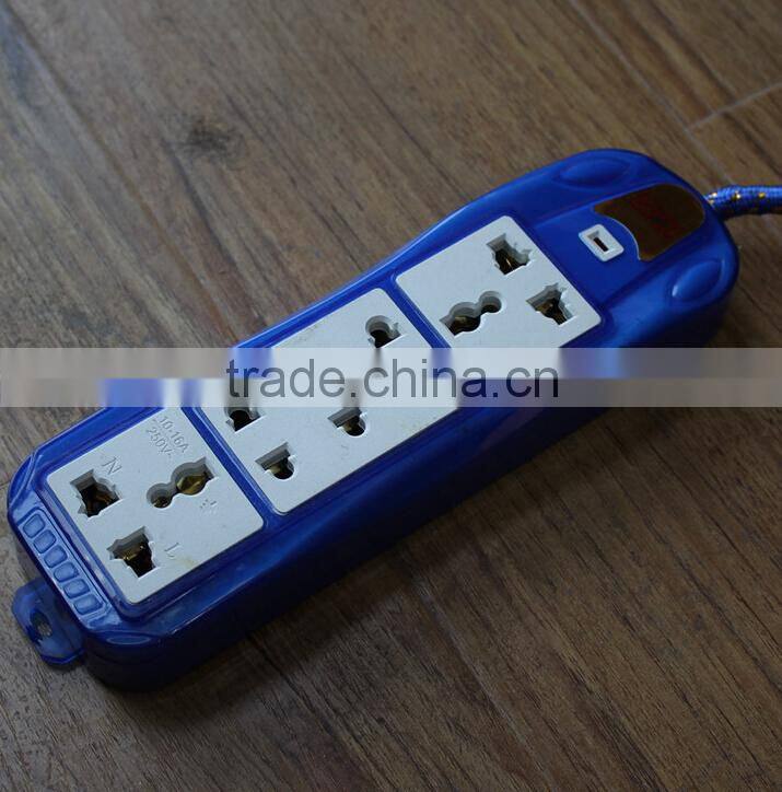 New design 2014 10-16A 250V 5way Extension electrical power strip