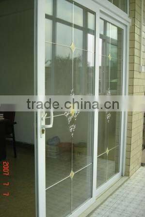 upvc glass louver door