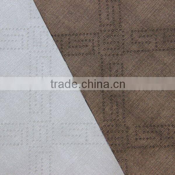 Metallic color PVC wall paper leather material with nice emboss