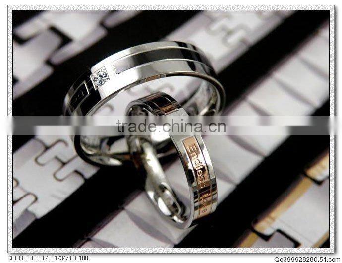 KSTONE 2015 316l stainless steel couple diamond engagement ring, wedding ring couple ring