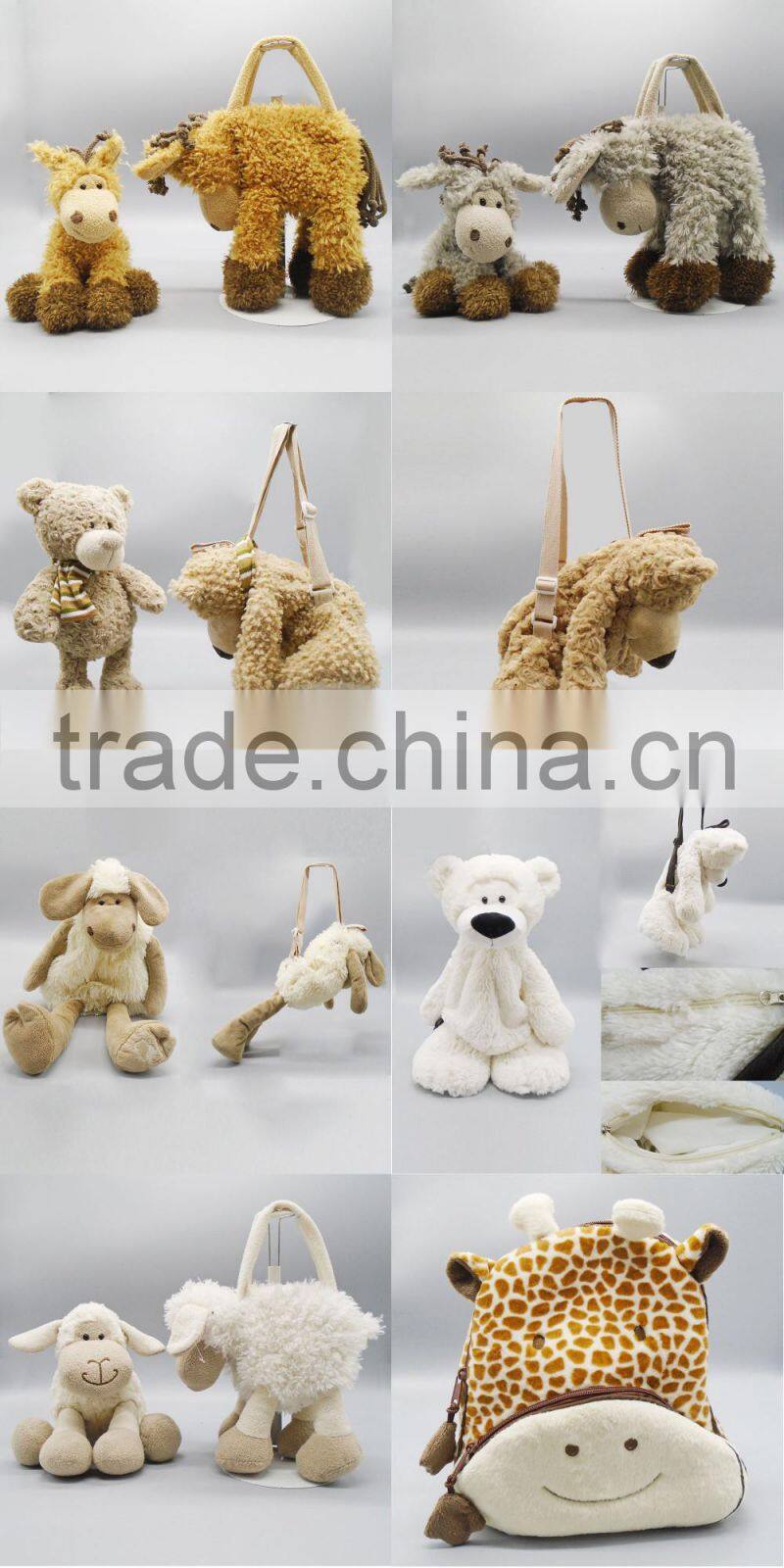 Alibaba china new design lovely lamb plush backpack for children
